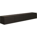 Hängendes TV-Lowboard mit Klappenfächern in minimalistischem Design, 200 cm
