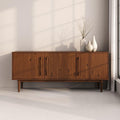 Sideboard aus Massivholz mit 3 Türen und verstellbaren Einlegeböden im Mid-Century-Stil