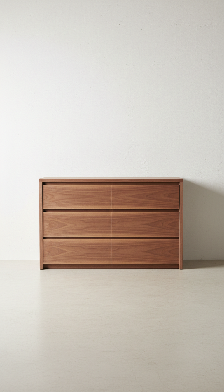 Kommode aus rauchigem Nussbaumholz