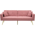 Schlafsofa mit Bettfunktion, verstellbarer Rückenlehne, Kissen und Seitentaschen