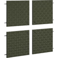 Türenset für Highboard mit 4 Fronten in Dunkelgrün, 60 × 60 × 2 cm