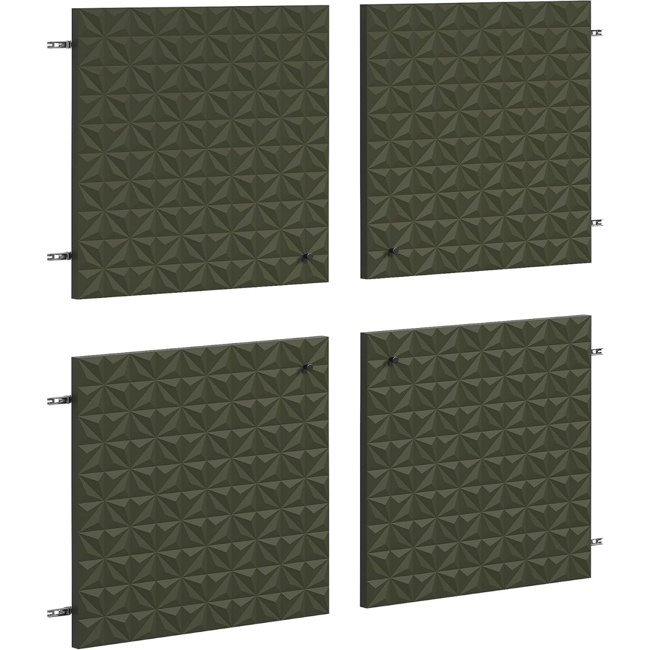 Türenset für Highboard mit 4 Fronten in Dunkelgrün, 60 × 60 × 2 cm