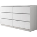 Kommode mit 6 Schubladen, 140 cm breit, Sideboard für Diele, Flur oder Wohnzimmer