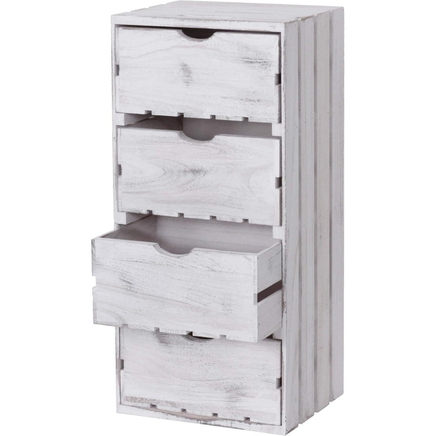 Kommode im Shabby-Stil mit 4 Schubladen