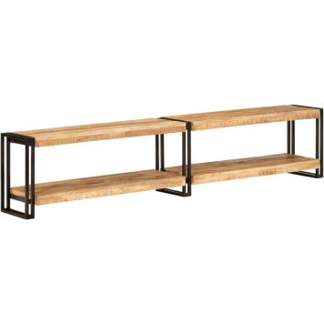 TV-Lowboard aus Massivholz mit großzügigem Stauraum für Wohnzimmer