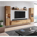 4-teiliges Wohnwand-Set mit Highboards, TV-Lowboard und Wandboard